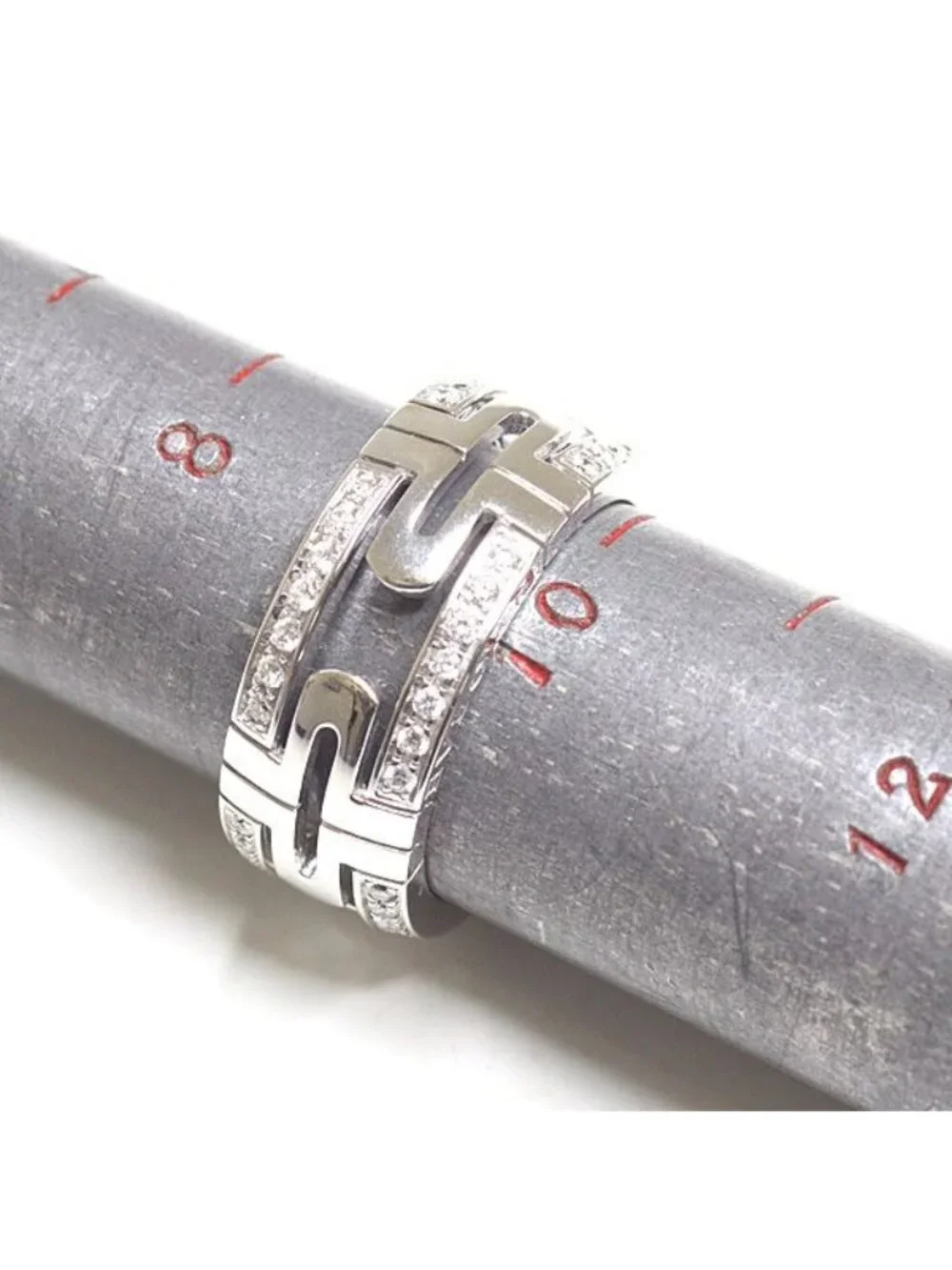 Bvlgari Parentesi Diamond Ring 18k White Gold 50 Polished